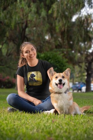 Women’s Half Sleeve T-Shirt | Black Labrador Dog