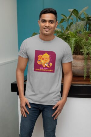 Men’s Half Sleeve T-Shirt | Om Shri Ganeshay Namah