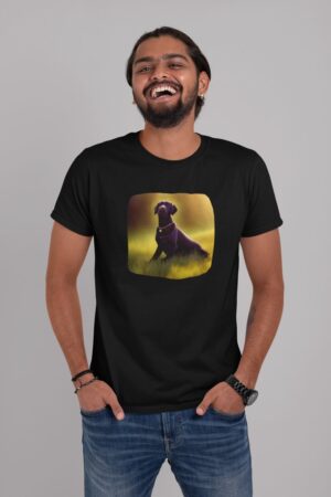 Men’s Half Sleeve T-Shirt | Black Labrador Dog