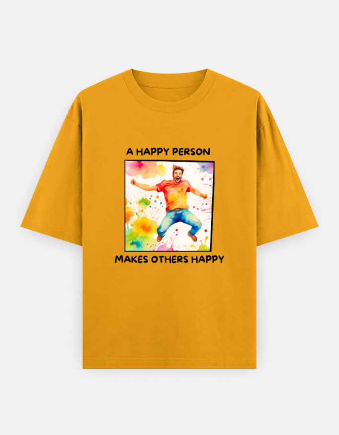 Happy T-Shirt | Unisex Oversized Classic T-Shirt - Image 14