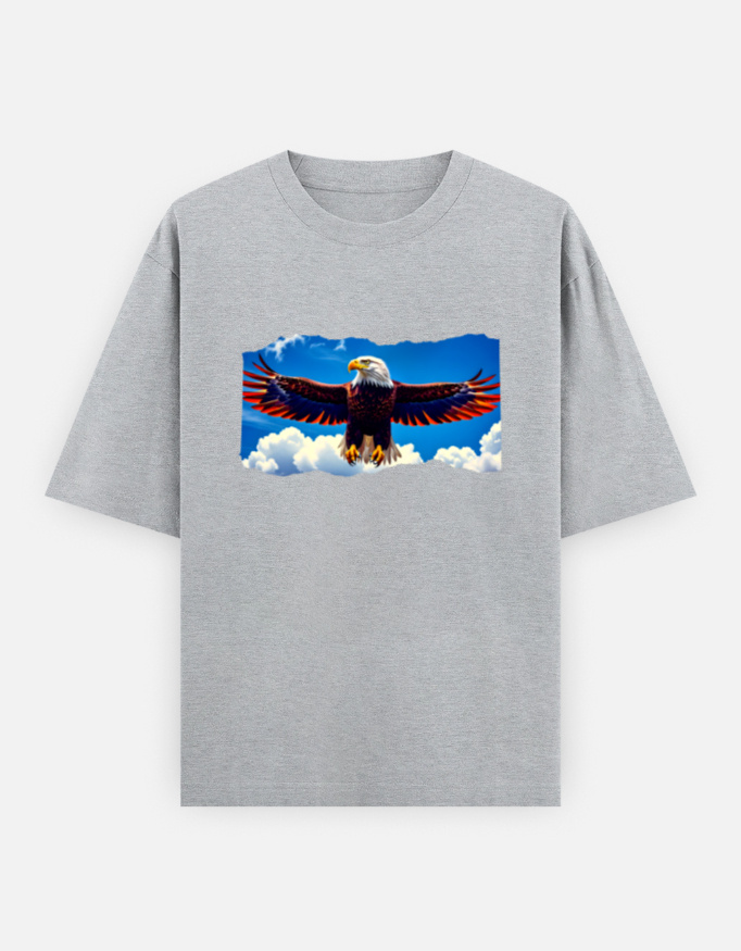 Majestic Eagle Graphic T-Shirt | Unisex Oversized Classic - Image 9