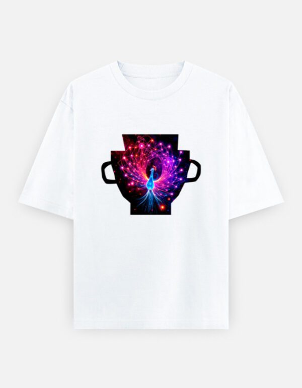 Stylish Peacock T-Shirt | Unisex Oversized - Image 5