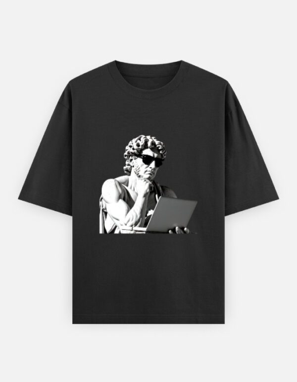 Greek Statue Code Unisex Oversized T-Shirt - Image 18