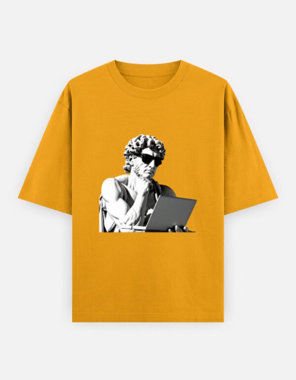 Greek Statue Code Unisex Oversized T-Shirt - Image 17