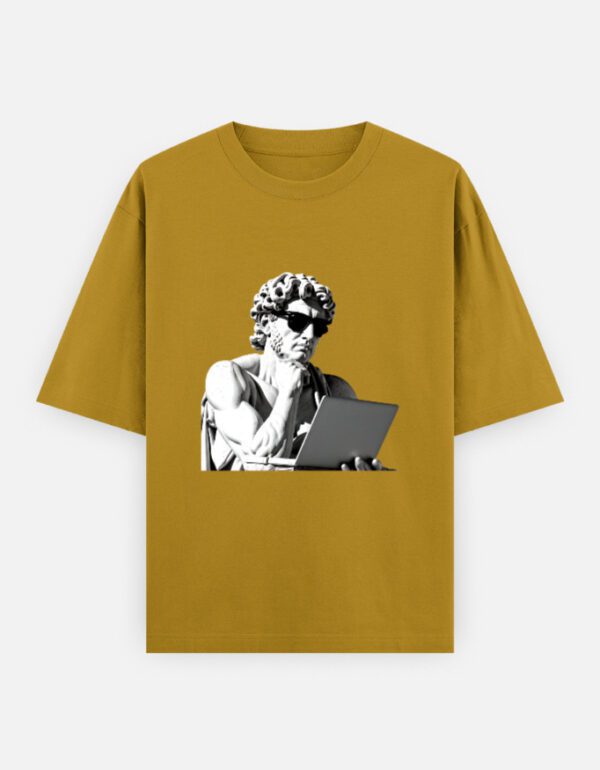 Greek Statue Code Unisex Oversized T-Shirt - Image 16