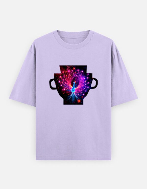 Stylish Peacock T-Shirt | Unisex Oversized - Image 4