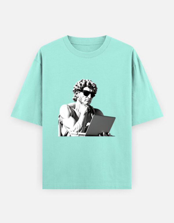 Greek Statue Code Unisex Oversized T-Shirt - Image 13