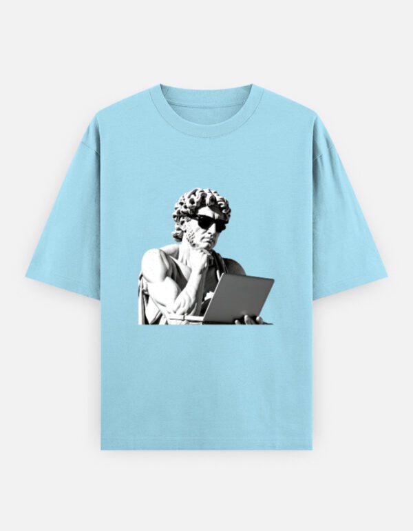 Greek Statue Code Unisex Oversized T-Shirt - Image 12