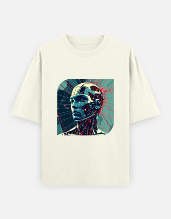 Attractive Cyborg T-Shirt | Unisex Oversized Tee - Image 8