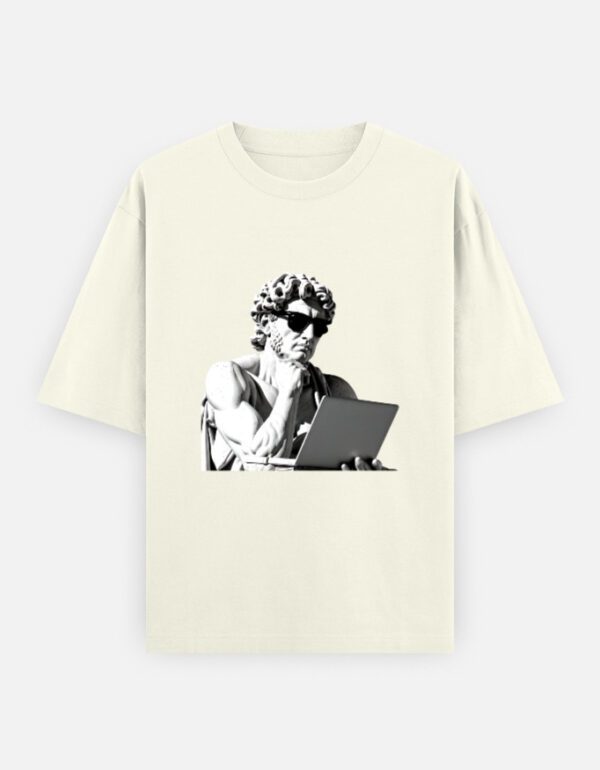 Greek Statue Code Unisex Oversized T-Shirt - Image 11