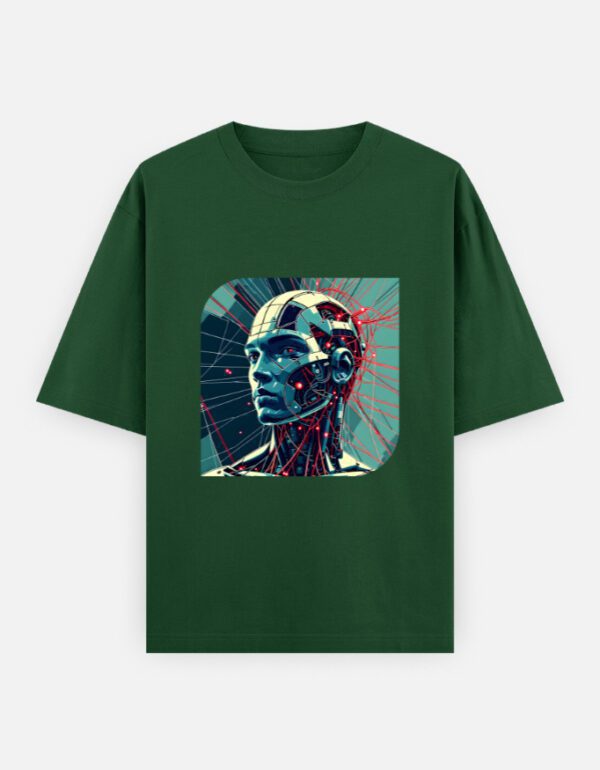Attractive Cyborg T-Shirt | Unisex Oversized Tee - Image 7