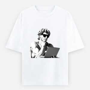 Greek Statue Coder | Unisex Oversized T-Shirt