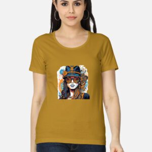 Girl Face Print T-Shirt | Women’s Classic Tee