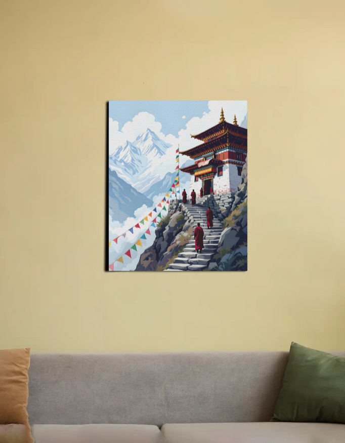 Buddhist monastery in the Himalayas
