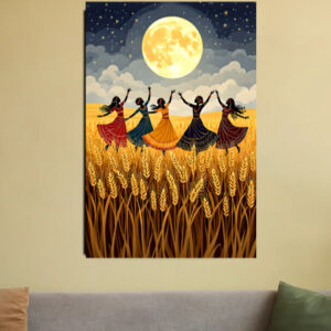 Enchanting Dancers Wall Art | Dance in the Grain Field